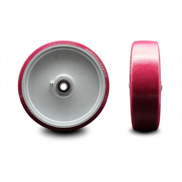 SCC - 8" Poly on Aluminum Wheel Only w/Ball Bearing- 1/2" Bore-1250 lbs Capacity